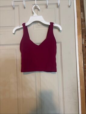 Lululemon align Fuchsia V-Neck Cropped Tank Top